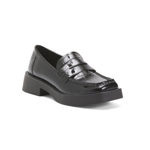 GH BASS Black Patent Leather Bowery Square Toe Loafers - Picture 1 of 2